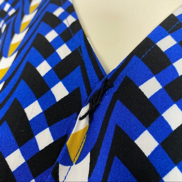 The Odells bright blue print wrap slouch top L - Picture 5 of 12